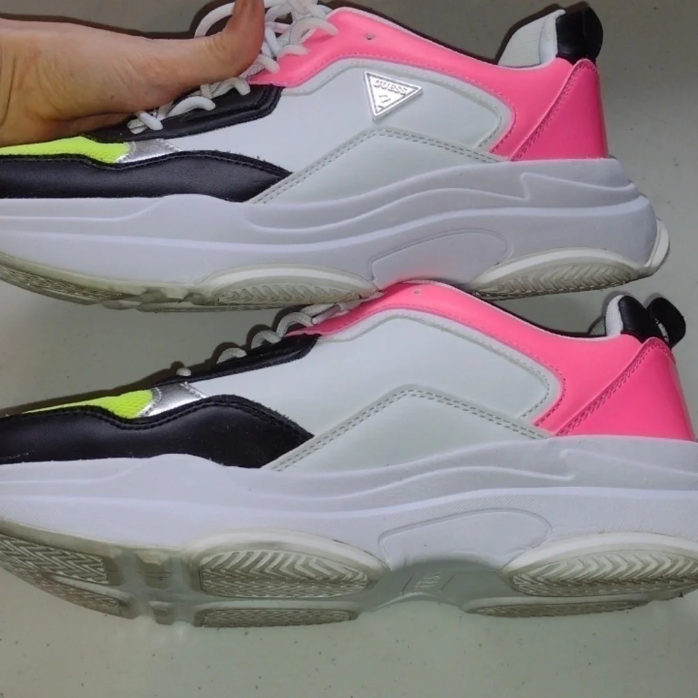 Guess Sneakers size 10 multi-colored pink yellow black